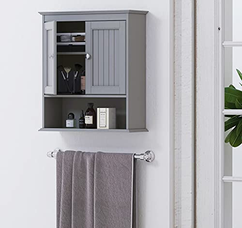 Spirich Bathroom Wall Cabinet with Doors, White A10165
