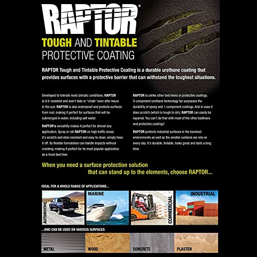 U-Pol Raptor Tintable Urethane Spray-On Truck Bed Liner Kit with Spray Gun, 8 Quart F745