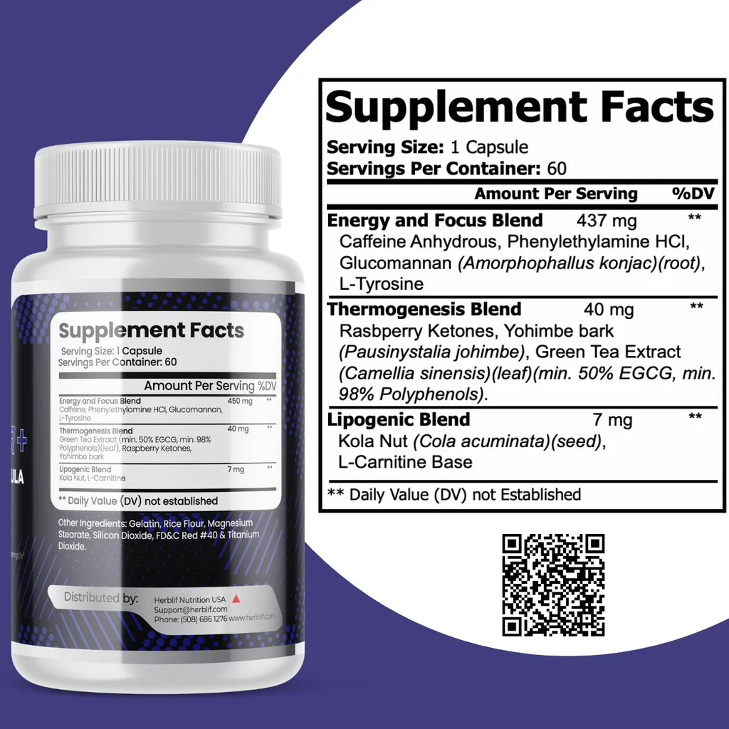 Belly Fat Burner Pills for Men, Weight Loss Supplement, 60 Capsules S958825