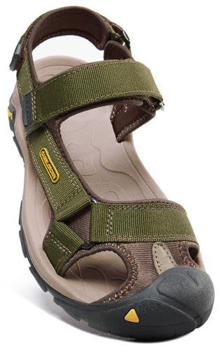 CAMEL CROWN Men's Waterproof Hiking Sandals Closed Toe Water Sandals Athletic Sport Sandals for Summer Outdoor Beach Wading Boat