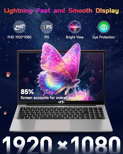 NIMO 15.6 IPS FHD Laptop, Intel Pentium N100, 8GB RAM 128GB SSD, Backlit Keyboard, Win 11 O49965