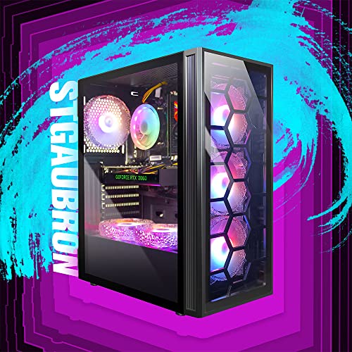 STGAubron Gaming PC Desktop, Intel Core i7, Radeon RX 580 8G, 16G RAM, 512G SSD G93438