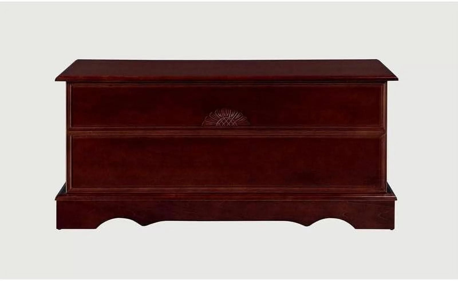 Cedar Lined Wood Storage Blanket Chest Trunk, Warm Brown F46759