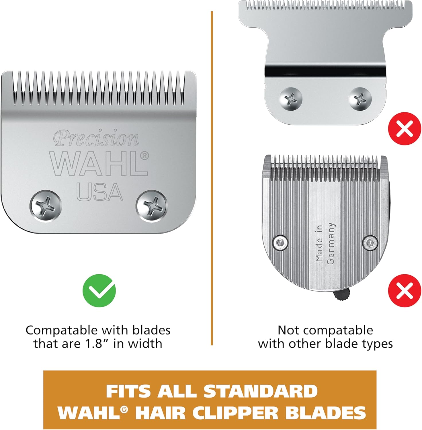 Wahl Hair Clipper Secure Fit Attachment Guard Set, 2 Guide Combs, Model 3025025 S1304