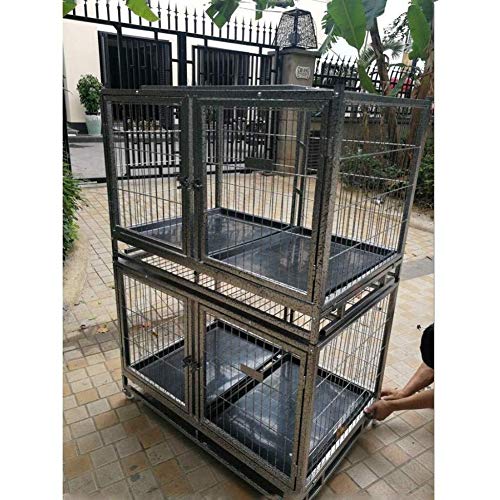 Heavy Duty Indestructible Dog Crate with Toilet, Extra Large Metal Pet Cage K321