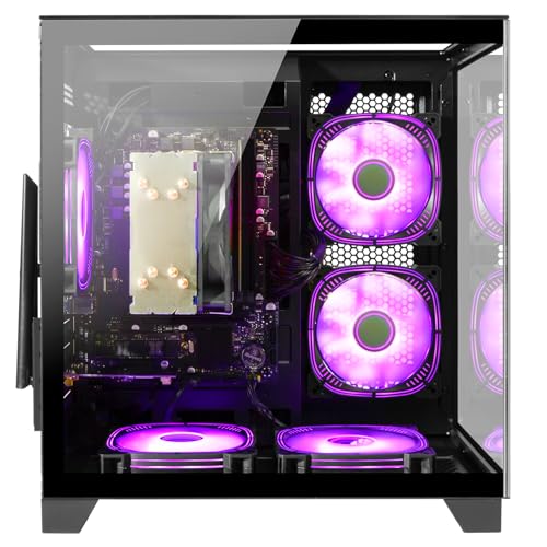 LXZ Desktop PC AMD Ryzen 5 5600GT 16G RAM 512G SSD Tower Computer Black J428128