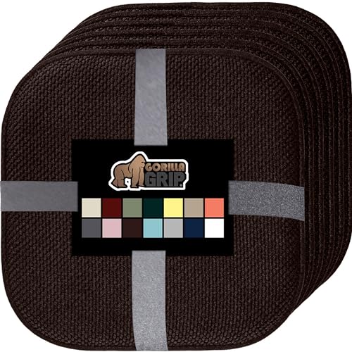 GORILLA GRIP Slip Resistant Chair Cushions, Memory Foam, Set of 2, Beige W525