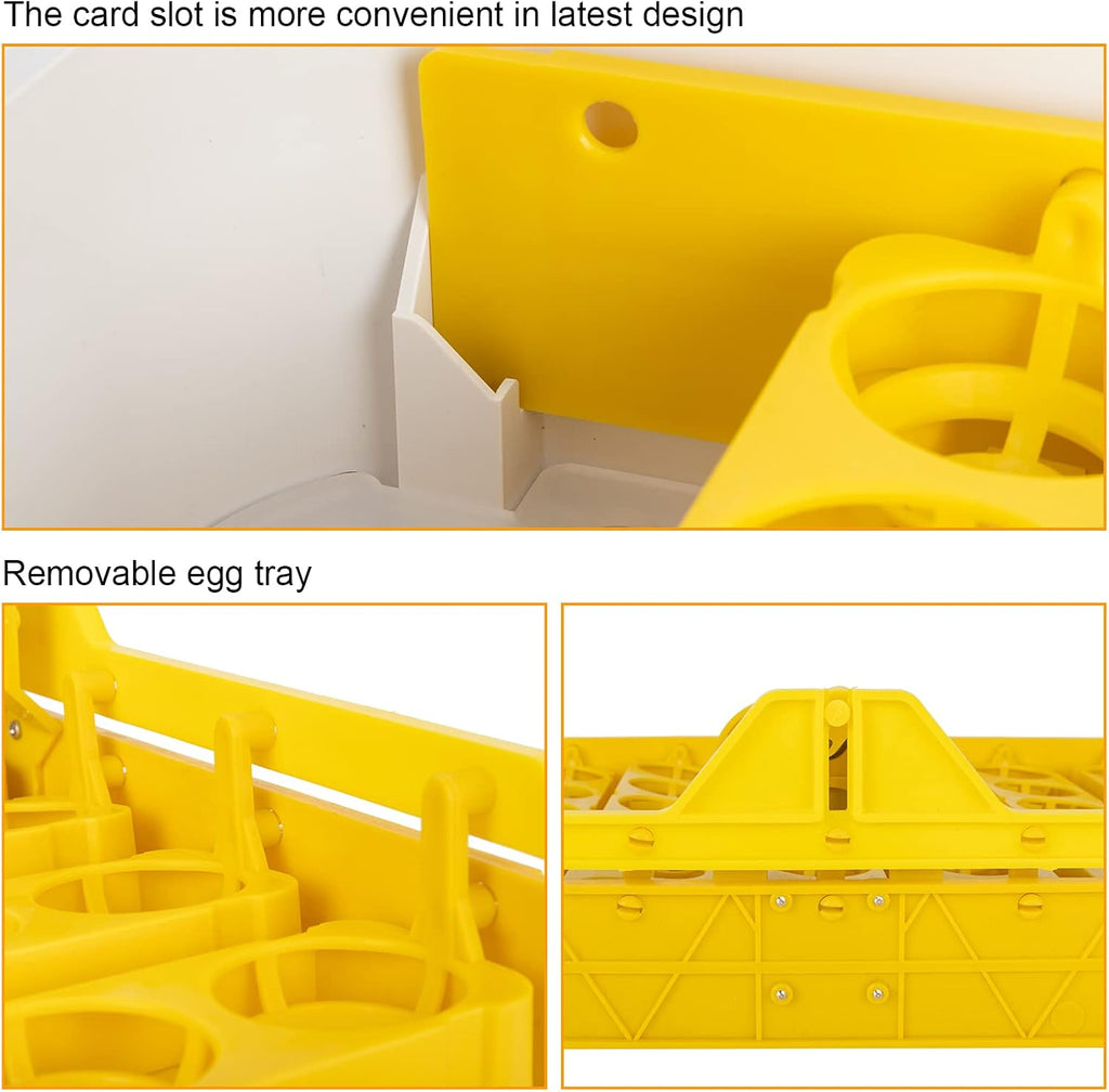 56-Egg Fully Automatic Poultry Incubator with Egg Candler, White M739