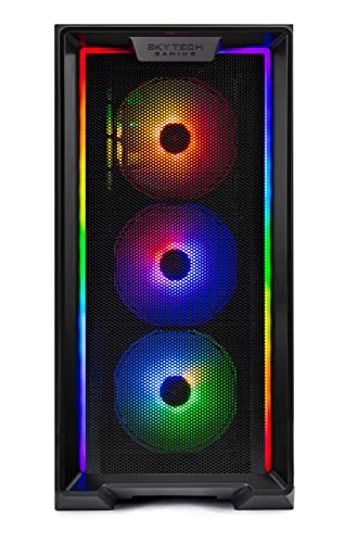 Skytech Gaming Nebula Gaming PC Desktop, AMD Ryzen 5 3600, GTX 1650, 16GB RAM, 500GB SSD, Black N7819