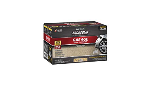 Rust-Oleum RockSolid Polycuramine Garage Floor Coating, 2.5 Car Kit, High Gloss Gray F2688