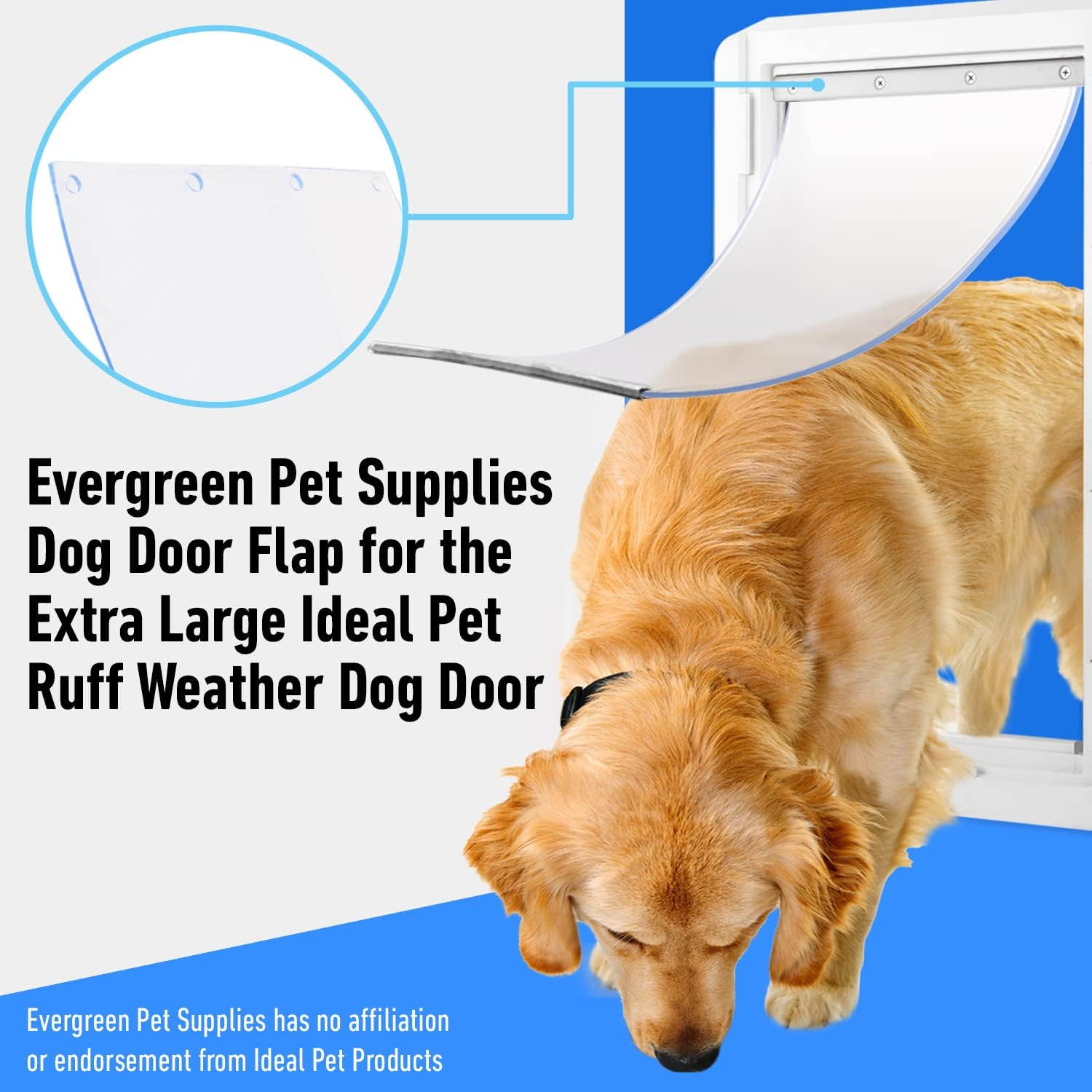 Evergreen Pet Supplies Weatherproof XL Replacement Dog Door Flap for Large Pets Up to 90 Lbs F4285
