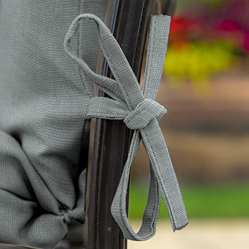 Arden Outdoor Dining Chair Cushion, 20 x 20, Rain-Proof, Peacock Blue Green Texture J4105