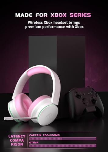 RYR Wireless Gaming Headset for Xbox, PS5, PS4, Bluetooth 5.3, Blackwhite W501869