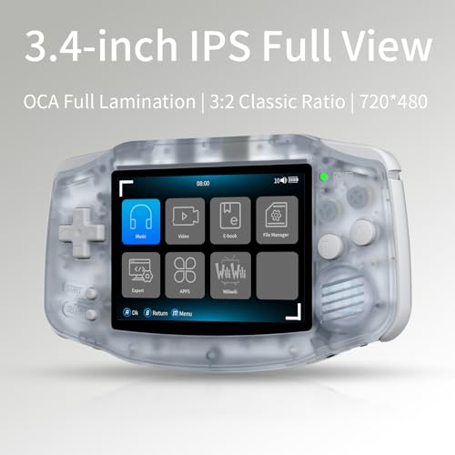 RG34XX Retro Handheld Game Console 3.4" IPS Screen 32G Linux 64-bit System with Protecting Bag (Indigo) H435680