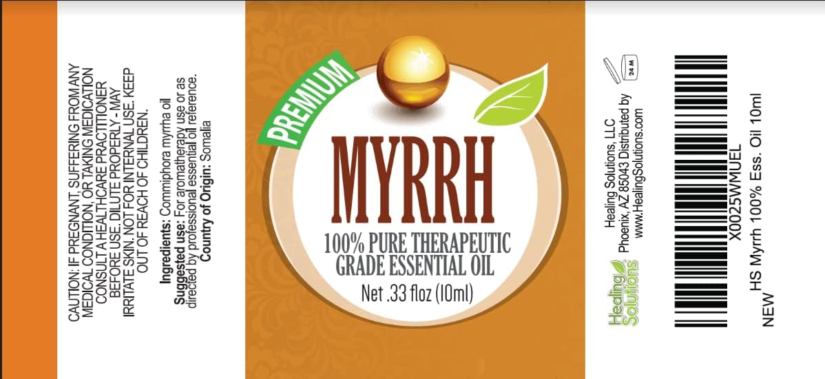 Healing Solutions Frankincense and Myrrh Essential Oil Combo Pack, 2 x 10ml A18974