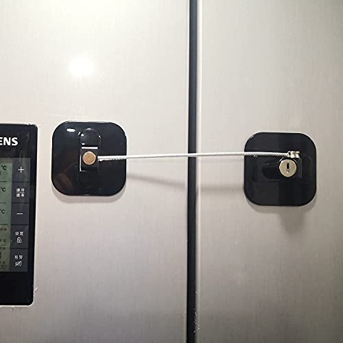 YEYA Refrigerator Lock, Baby Proof Cabinet Locks with Keys, 4 Pack I3658