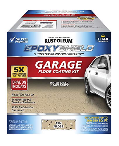 Rust-Oleum EPOXYSHIELD Garage Floor Coating Kit, 1 Car, Gloss Gray W372848