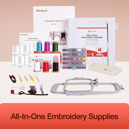 EOC05 Embroidery Machine with 7" Touchscreen and Large Hoop Y131