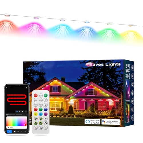 Permanent Outdoor Lights RGB+IC Christmas Eave Lights 30ft IP68 Waterproof O446