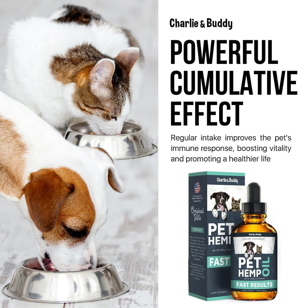 Charlie & Buddy Hemp Oil for Dogs Cats - Calming Treats I41456