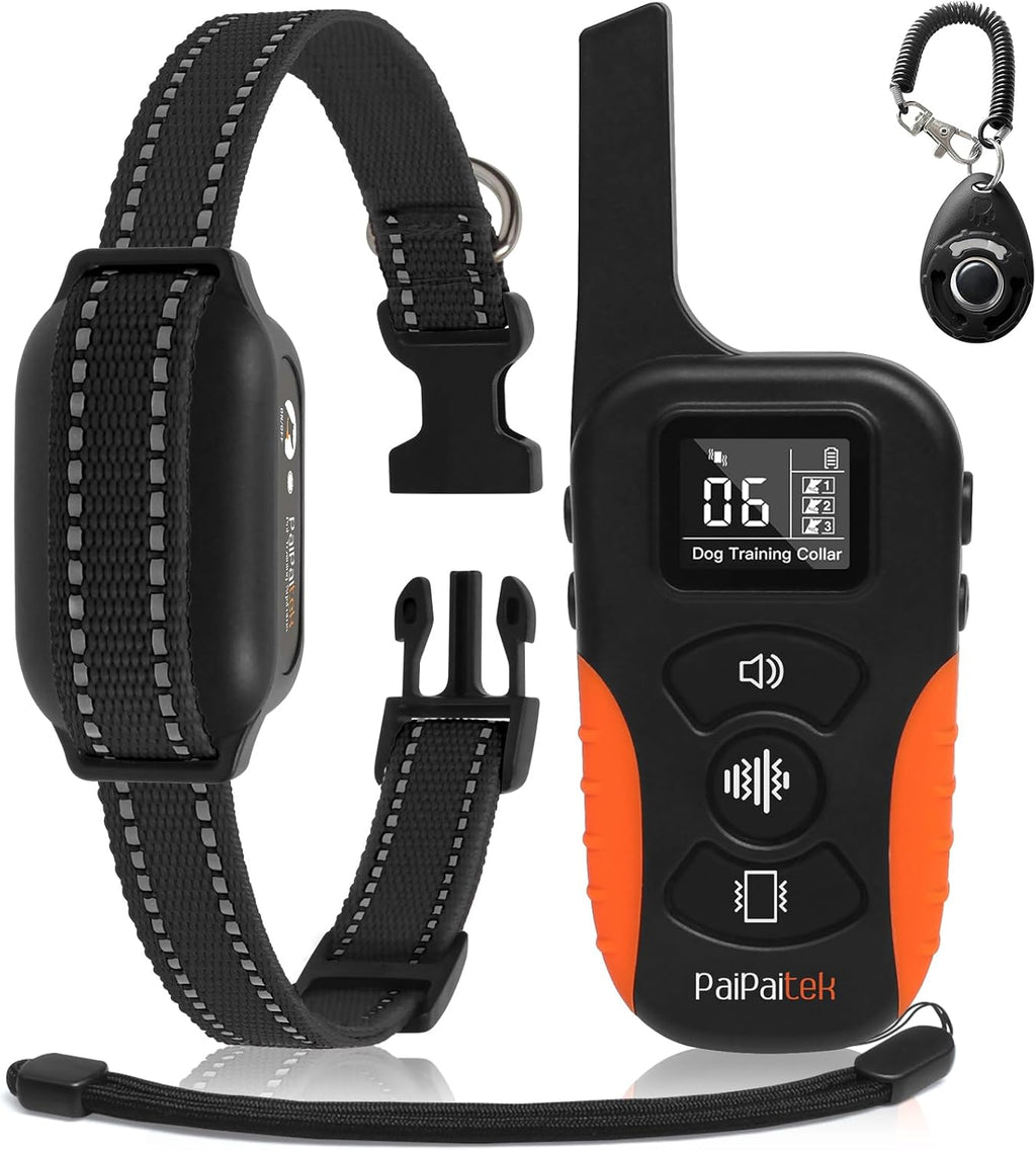 PaiPaitek Dog Training Collar with Remote, Vibrating & Beep, Waterproof Rechargeable J242329