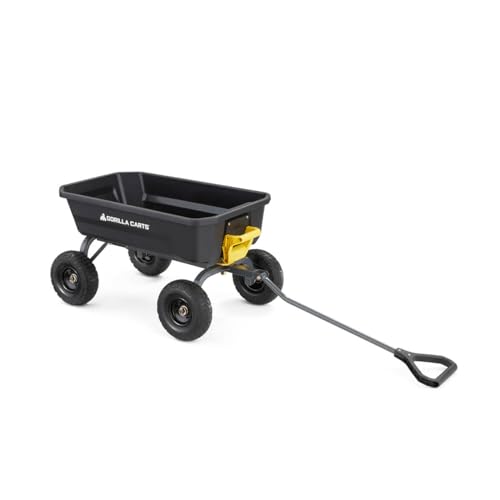 Gorilla Carts Heavy-Duty Dump Cart, 600 lb Capacity, Steel Frame Y885543