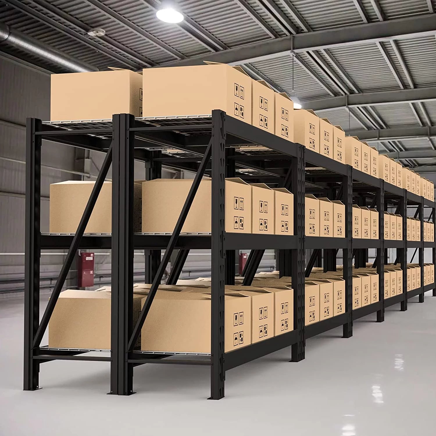 WORKPRO 3-Tier Garage Shelving Unit, Heavy Duty Metal Storage Rack, 5400 LBS Capacity M6756