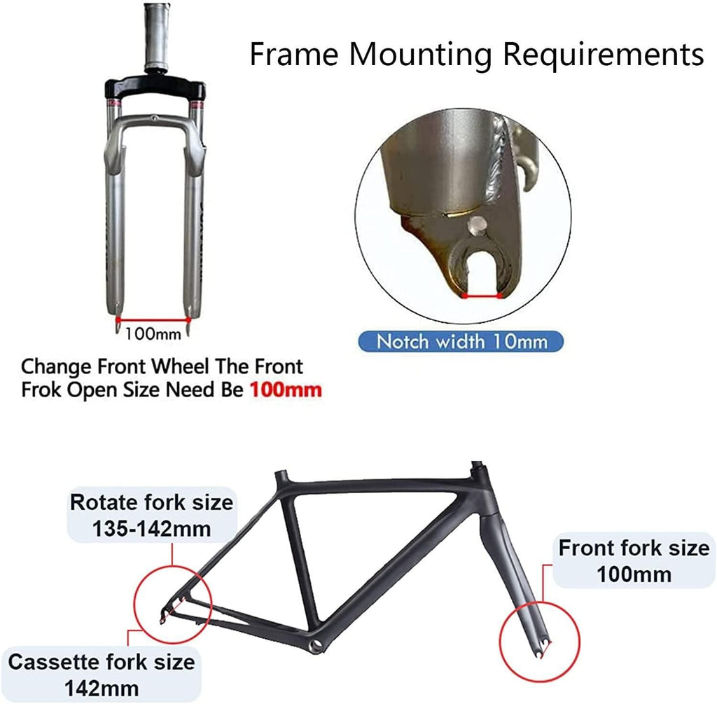 Ebike Conversion Kit 26" Rear Wheel 48V 500W Hub Motor for Mountain Bike V99649