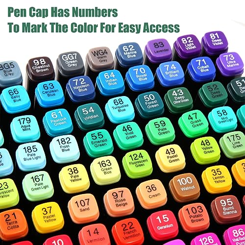 80 Colors Alcohol Markers, Dual Tip Art Markers for Drawing and Coloring P56542