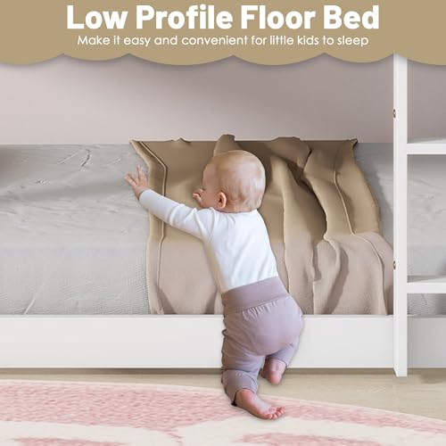 Twin Over Twin Wood Bunk Bed with Ladder and Guardrails for Kids P604