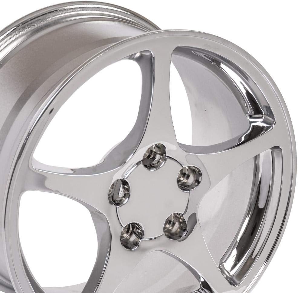 OE Wheels LLC CV05 18x9.5 Chrome Wheels for Corvette Camaro Firebird K47092