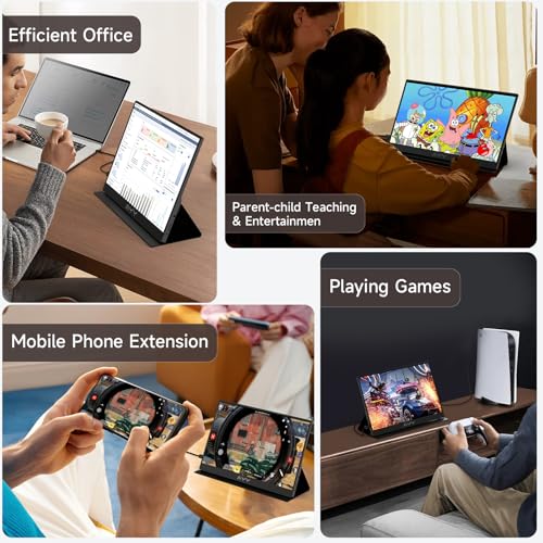 Portable Monitor 15.6 Inch 1080P IPS HDR USB HDMI for Laptop PC Mac G166