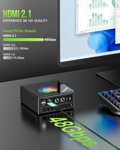 GMKtec M5 Plus Mini PC, AMD Ryzen 7 5825U, 16GB RAM, 512GB SSD, Dual 2.5G LAN M487