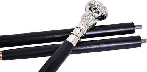 LEO SPIK Brass Walking Cane Wooden Walking Stick Victorian Design S212881
