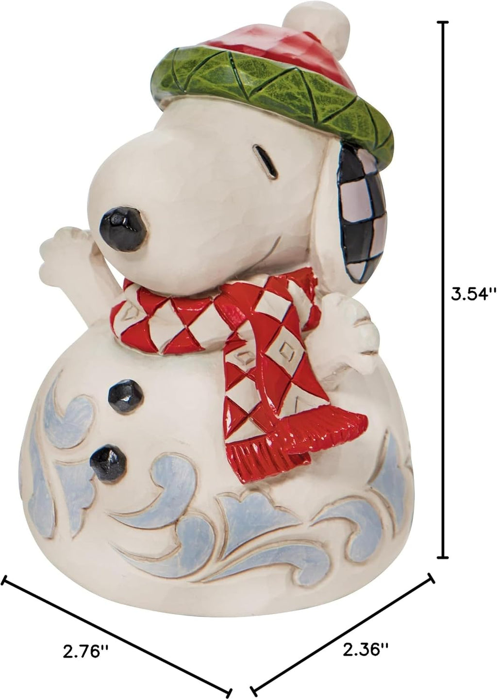 Enesco Jim Shore Peanuts Snoopy Snowman Miniature Figurine W226739