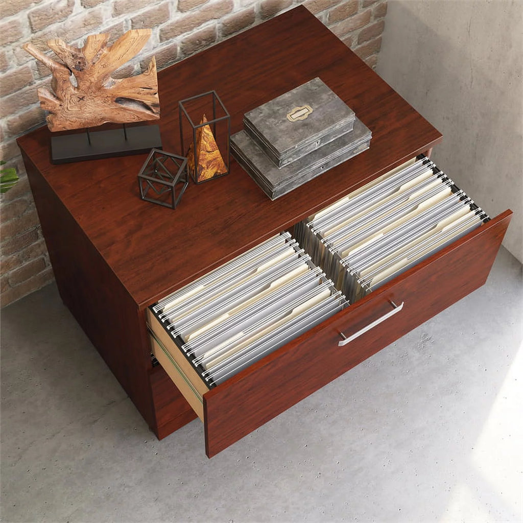 Pemberly Row Lateral Filing Cabinet, Engineered Wood, Classic Cherry K7659