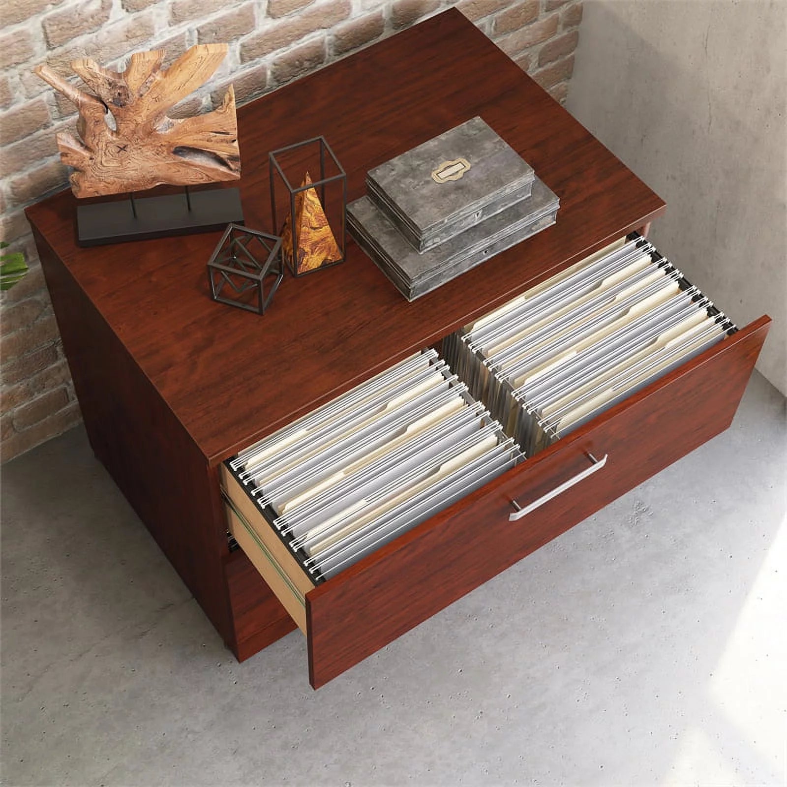 Pemberly Row Lateral Filing Cabinet, Engineered Wood, Classic Cherry K7659