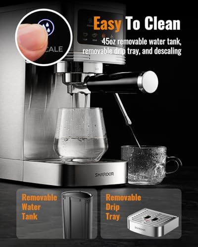 SHARDOR Espresso Machine 20 Bar with Milk Frother and Touchscreen L16417