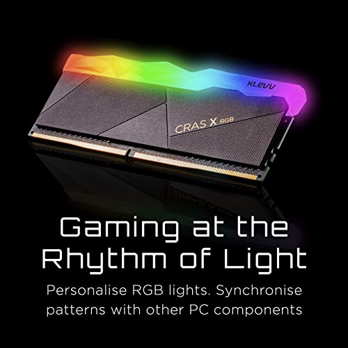 KLEVV CRAS X RGB DDR4 32GB (2x16GB) 3600MHz CL18 Gaming Desktop RAM T7295