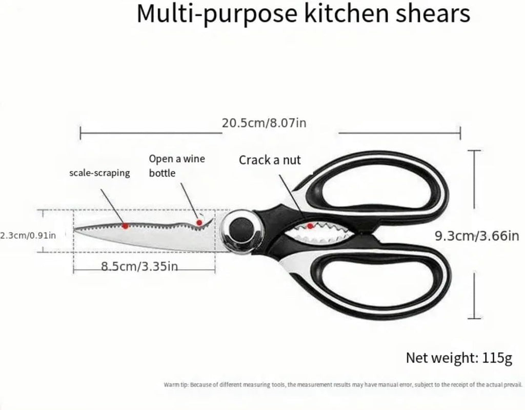 2-Pack Food Grade Kitchen Scissors, Stainless Steel Poultry Shears A37641