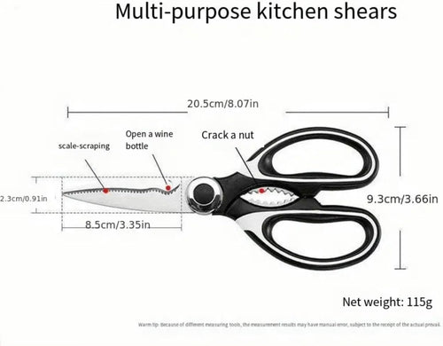 2-Pack Food Grade Kitchen Scissors, Stainless Steel Poultry Shears A37641