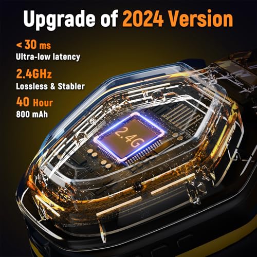 2.4GHz Wireless Gaming Headset for PC PS5 PS4 with Flip Microphone M29946
