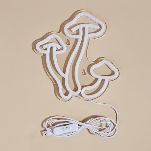 LED Neon Mushroom Sign USB Powered Night Light for Kids Room Decor F370