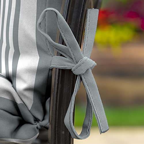 Arden Outdoor Dining Chair Cushion, 20 x 20, Rain-Proof, Peacock Blue Green Texture J4105