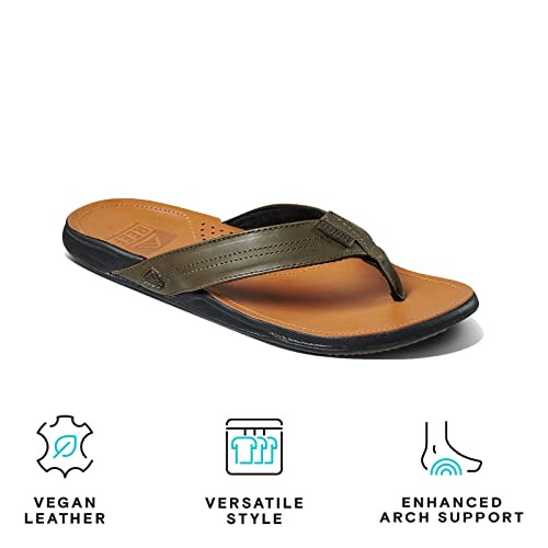 REEF J-Bay III Men's Full Grain Leather Flip Flop Q2986