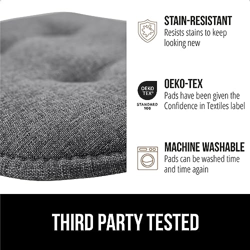 GORILLA GRIP Slip Resistant Chair Cushions, Memory Foam, Set of 2, Beige W525