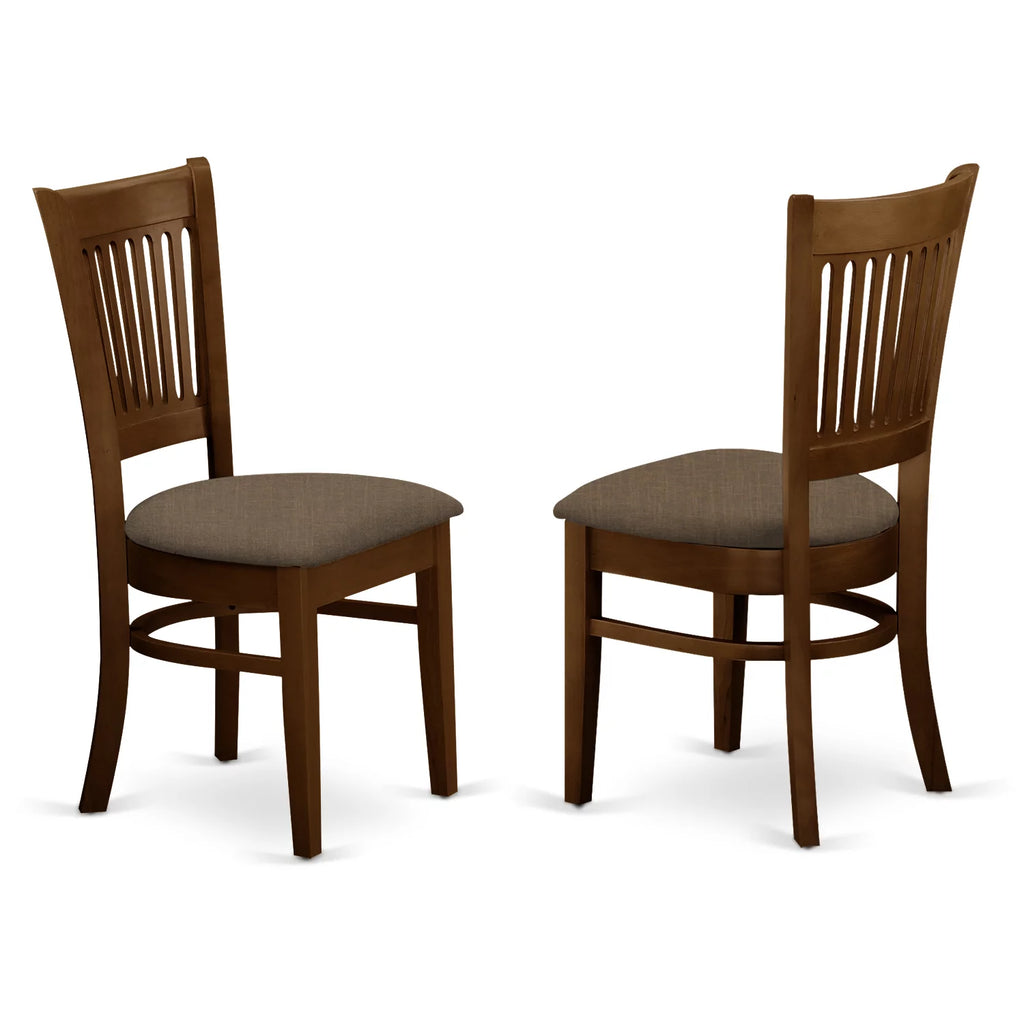 East West Furniture Lynfield 7-Piece Wood Dining Room Set in Espresso F9278