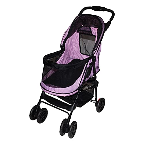 Pet Gear No-Zip Happy Trails Pet Stroller for Cats/Dogs, Easy Fold, Removable Liner N356