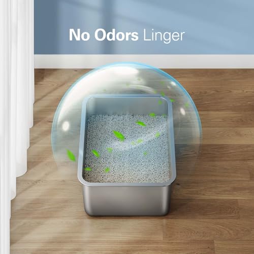 Stainless Steel Litter Box for Cat or Rabbit, Easy to Clean Z810