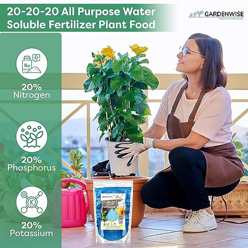 Gardenwise 20-20-20 All Purpose Water Soluble Fertilizer, Plant Food, 1/2 Quart E4358